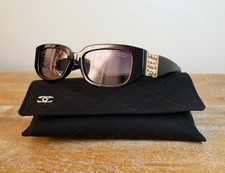 CHANEL CH5544 Rectangle Sunglasses 53mm Black/Gray Polarized Lens 100 UV