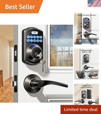 Durable Keypad Deadbolt with Dual Lever Handles - Easy Installation, Matte Black