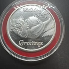 1 Oz Silver 2012 Christmas Cat, 1 Troy Ounce .999 Fine Silver BU Bullion Lot 2