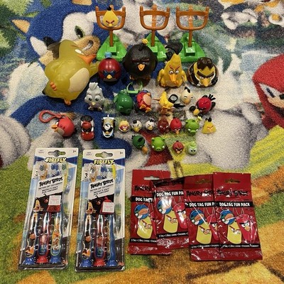 Angry Birds Figure Toy Lot Dog Tags Used Rovio Movie Star Wars Go