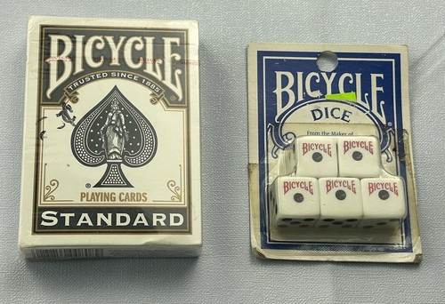 Bicycle Dice & Sealed Playing Cards Bundle NOS Poker Casino Game Set