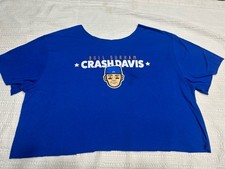 Bull Durham Crash Davis Royal Blue Cropped T-shirt Women’s 2XL New Durham Bulls