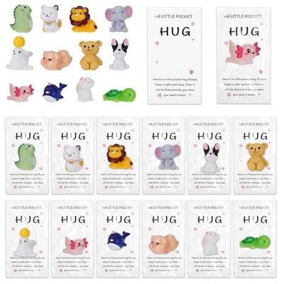 12 Sets Animal Pocket Hug Gifts, Pocket Hugs Motivational Office Gifts Style-2