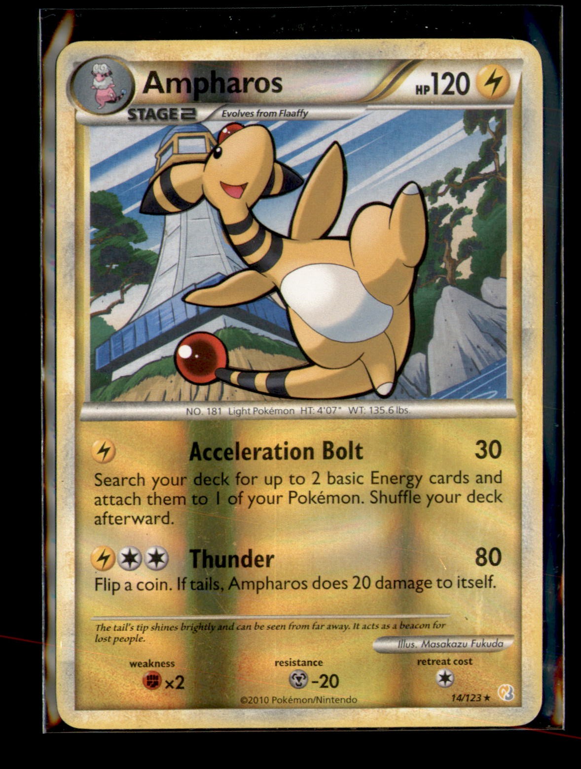 Ampharos HeartGold SoulSilver #14/123 Reverse Holo