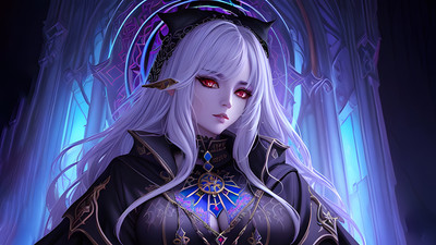 Anime stable diffusion ai art women priestess sky car Custom Gaming Mat Desk