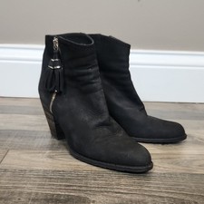 Stuart Weitzman Black Suede Booties With Tass...