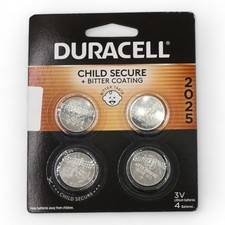 Duracell 2025 Lithium Battery Child Secure 4 Pack