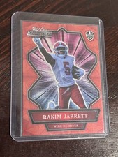Rakim Jarrett Wild Card Alumination Red Collegiate NIL Insert Football Card