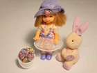 1999 Mattel Barbie Kelly Easter Bunny Doll w/ Bunny & Flower Basket Vintage