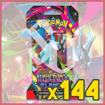 Pokemon TCG Phantasmal Flames Sleeved Booster Case x144 Packs