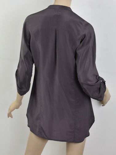 Anthropologie EDME & ESYLLTE Purple Georgette CARREDO SILK TUNIC w/ Pockets S - Picture 3 of 4