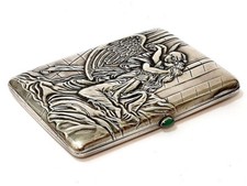 Zigarettenetui Silber 84 Zolotniki Konstantin Skvortsov Moskau Russland um 1900