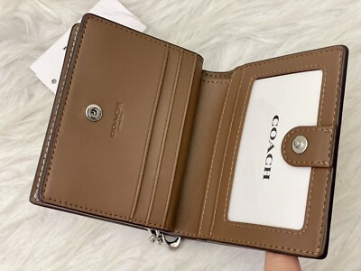 NWT Coach Snap Wallet In Signature Canvas With Banana Print CR942