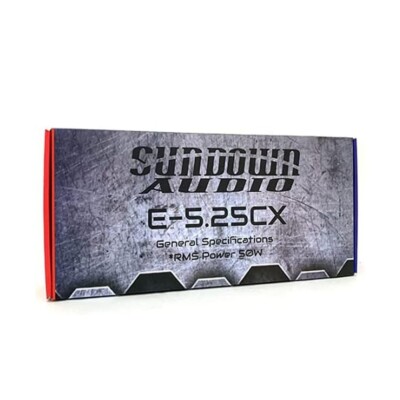 Sundown Audio E-5.25CX 5.25" Coaxial Car Speakers - 50W RMS, Poly Cone, Titanium Dome Tweeter (Pair)