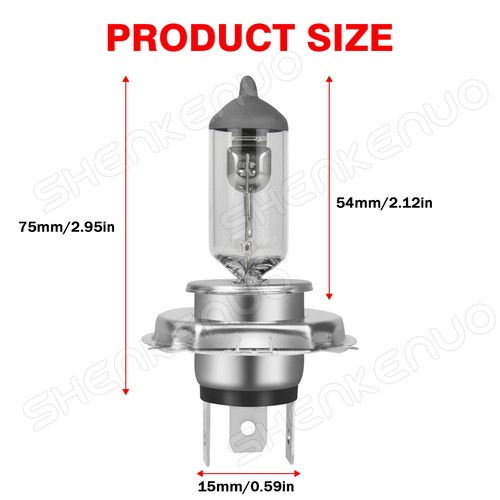 2 x H4 High Quality Standard Replacement Car Headlight Bulb - Boxed Bulbs New - Picture 2 of 8
