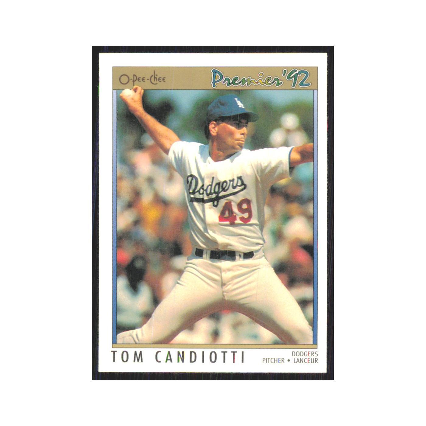 1992 O-Pee-Chee Premier Tom Candiotti Dodgers #142
