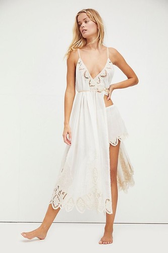NWT FREE PEOPLE Sz L LYDIA MAXI DRESS 