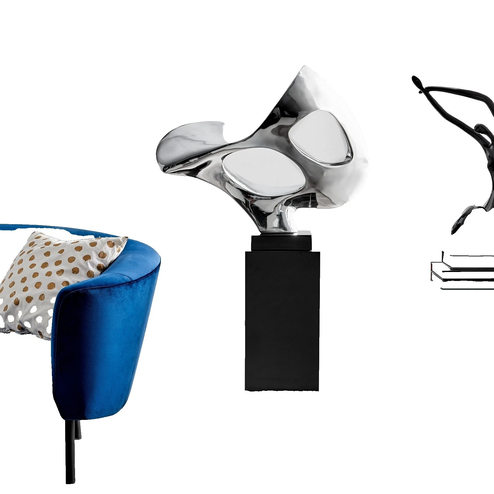 Black Metal decoración contemporánea esculturas y estatuillas