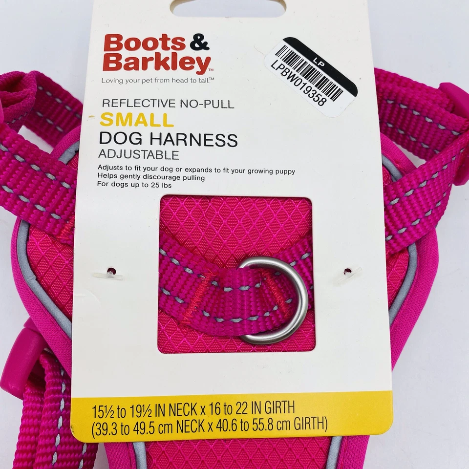 NUEVO Arnés ajustable para perros Boots & Barkley reflectante sin tirar pequeño hasta 25 libras Foto 2 de 3