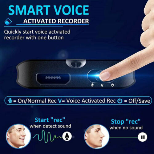 Hidden Voice Activated Recorder Digital Audio Dictaphone Recording Device Spy - Picture 6 of 14