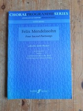 Four Sacred Partsongs by Felix Mendelssohn - vintage vocal score published Faber