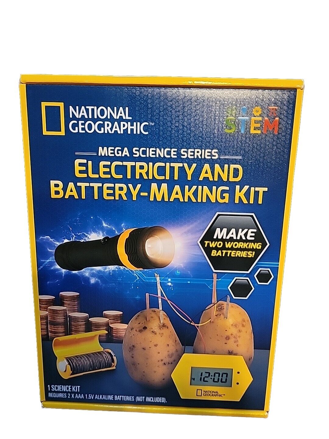 NATIONAL GEOGRAPHIC Mega Science Series Electricity & Battery Making Kit NEW