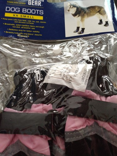 Guardian Gear Waterproof Dog Boots with Reflective Stripe XX-Small Pink - Picture 2 of 6