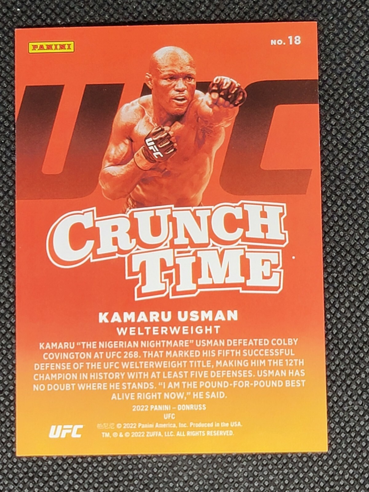 2022 Donruss UFC Kamaru Usman Crunch Time Press Proof Purple /99 eBay