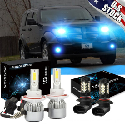 Bulbs For Dodge Nitro 2007 2008 2009 H13 LED Headlight 9145 Fog