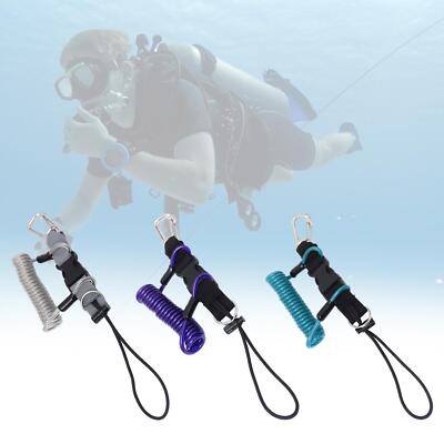 Diving Lanyard Freediving Rope Lanyard Metal Wristband Safety Rope ...