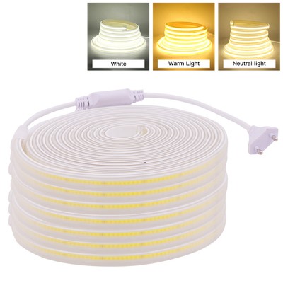 LUXONIC COB LED Streifen 10m - 6000K Kaltweiß Dimmbar Mit Fernbedienung