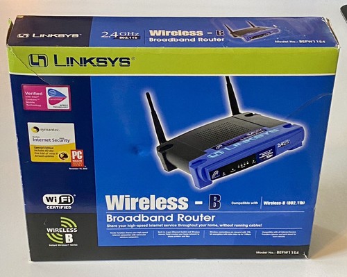 Linksys Wireless-B Broadband Router 2.4GHz (802.11b) 4 Port-WEP Model BEFW11S4