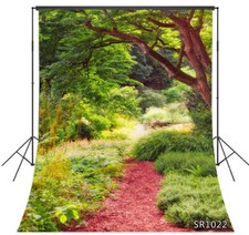 5x7ft Spring Nature View Forest Green Grass Vinyl Backdrop Photo Background LB