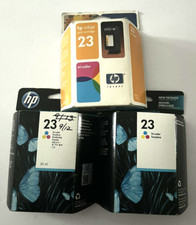 Lot of 4 HP 23 Tri Color Ink OEM GENUINE Cartridge NEW Sealed