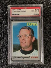 1970 Topps Baseball #268 Claude Raymond PSA 8