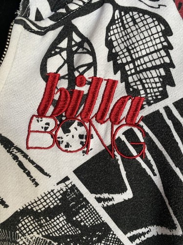 Y2K Billabong donna media reversibile felpa con cappuccio zip intera giacca pump it up - Foto 9 di 24