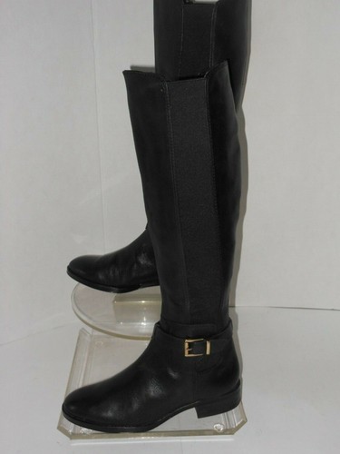 VINCE CAMUTO BLACK LEATHER KNEE HIGH BOOTS SIZE 6.5 MEDIUM - Picture 4 of 7