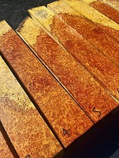 AMBOYNA BURL / BURR live edge turning spindle 220-450 x 70 x 70mm SPECIAL GRADE