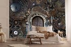 Vintage Steampunk Door Modern Wallpaper Mural Removeable Washable Peel &Stick
