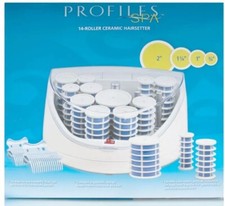 PROFILES SPA HOT CURLERS or ROLLERS 14 Piece Hairsetter Works Excellent