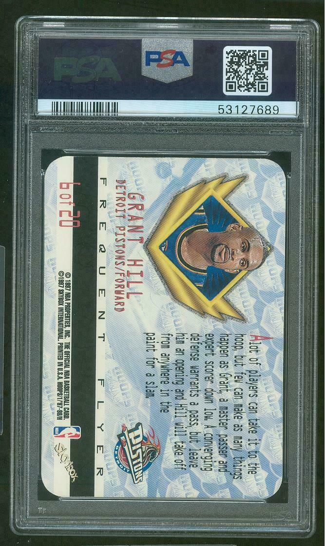 1997 Hoops GRANT HILL Airlines FREQUENT FLYER Club #6 PSA 9 Die 