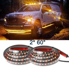 2x 60" LED estribo luces tira barra peldaño lateral luces señales de giro para Ford