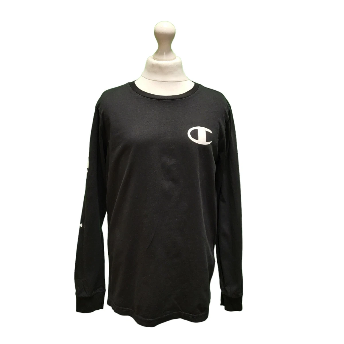 Champion black and on sale white shirt