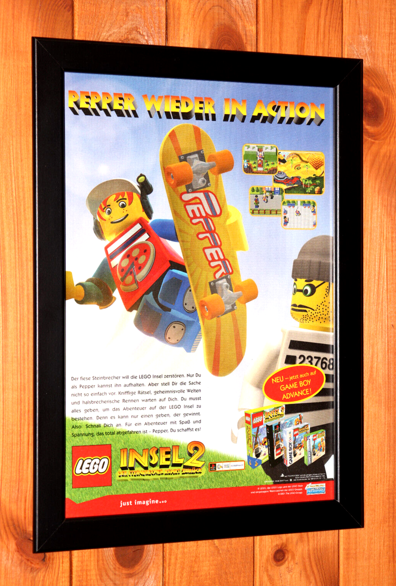 Lego Island 2 The Brickster's Revenge Old small Promo Poster / Ad