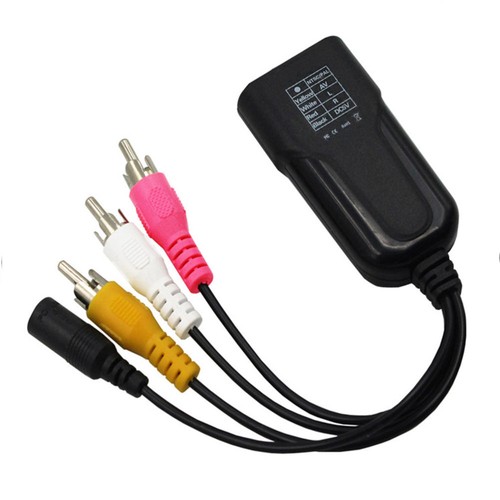 To TV Composite RCA AV Video Converter Adapter Support collections (Black) cable
