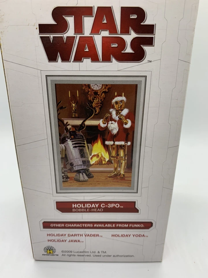 Funko 2009 Star Wars Navidad C3-PO Figura Vinilo Cabeza Bobble Nuevo En Caja Foto 2 de 3