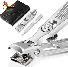 2024 Upgrade German Nail Clippers for Men Thick Nails, Large Wide Jaw Opening Na