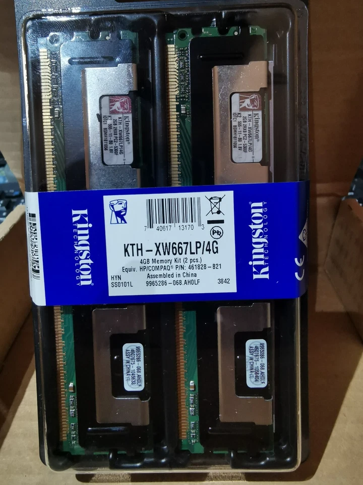 Memory RAM Kingston Fbdimm 4Gb PC2-5300F (Kit 2x2Gb) KTH-XW667LP/4G - Image 2 of 4