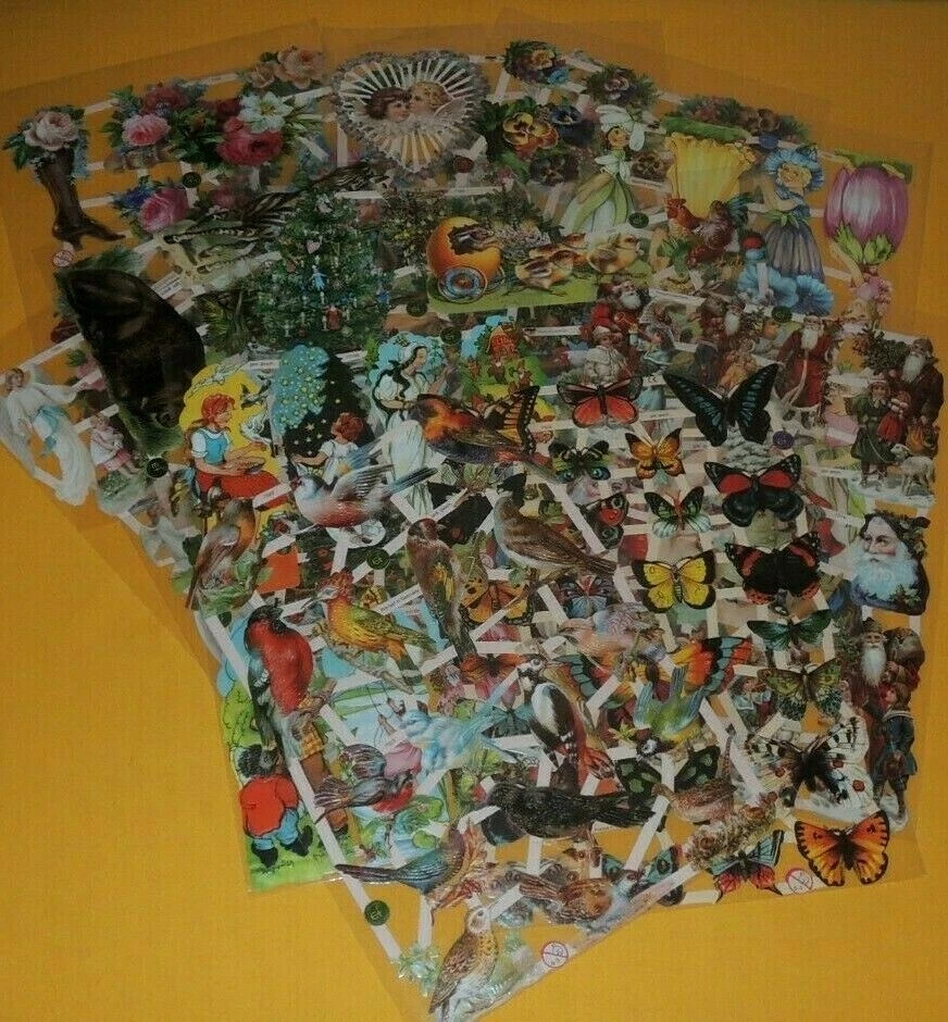 Poesiebilder Oblaten Glanzbilder AUSWAHL Tiere Kinder Weihnachten 250 Motive Bl