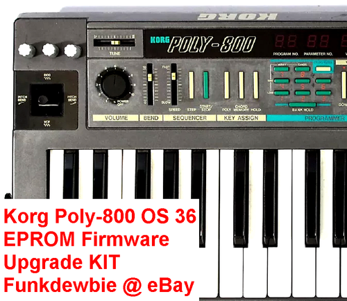 Korg Poly-800 OS 36 EPROM Firmware Upgrade KIT / Brand New ROM Final Update Chip - Picture 2 of 2